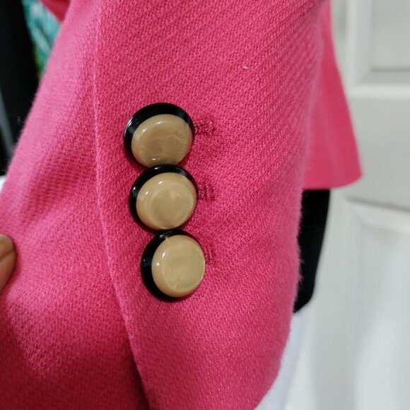 Giorgio Armani Cashmere Long Sleeve Peak Lapel Preppy Work Blazer Pink 36 - Picture 7 of 16
